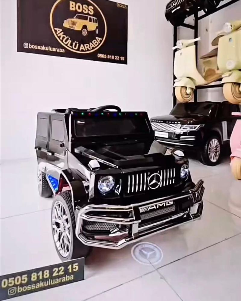 Siyah krom G63 tasarımlı akülü jip